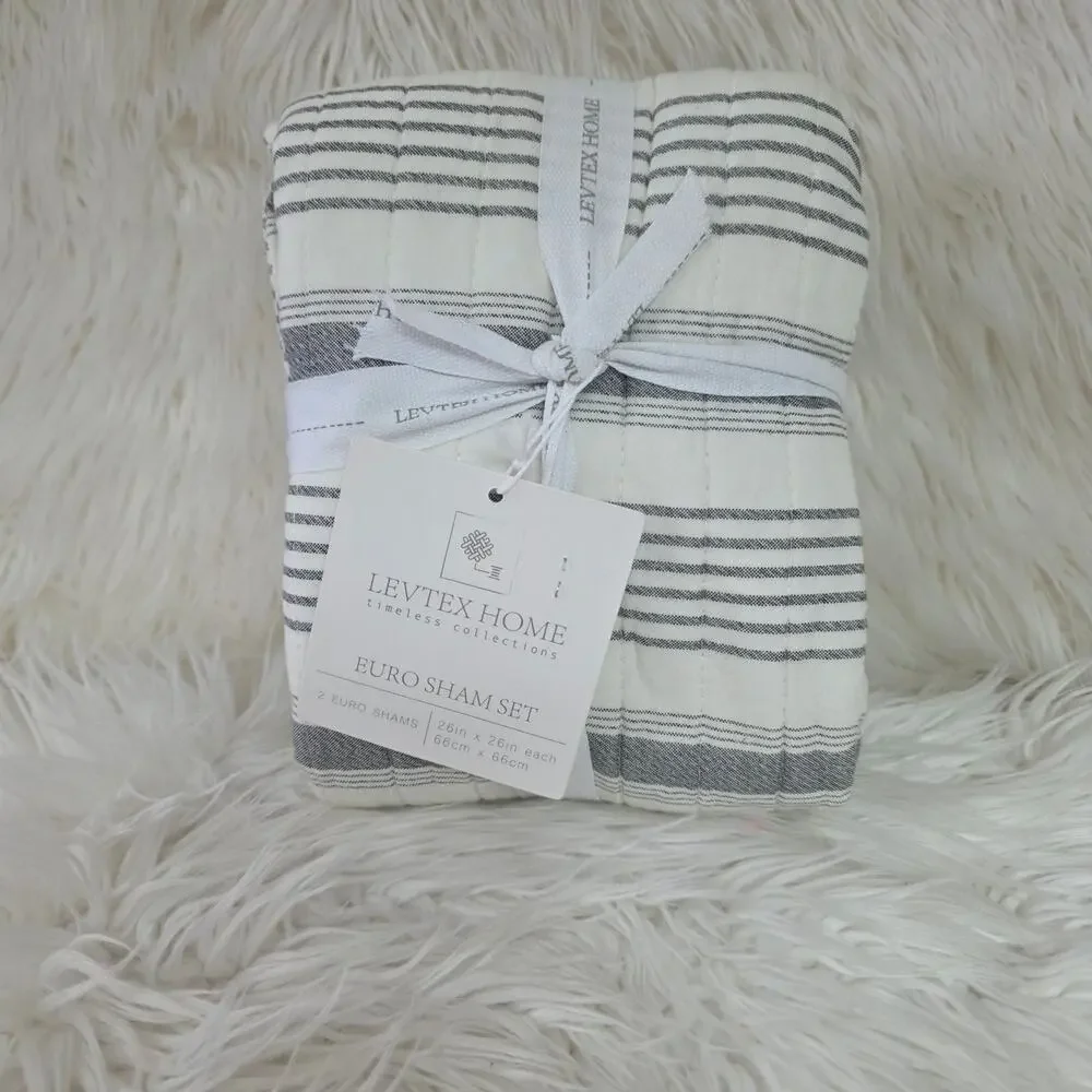 Camden Grey Euro Sham - Set of 2 - Levtex Home